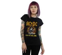 AC/DC Women's Give The Dog A Bone Cotton T-Shirt in Black | Size: Small AC/DC Black S