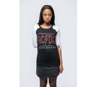AC/DC Women's Hell Aint A Bad Place Raglan Fashion T-Shirt in Black | Size: 3XL AC/DC Black 3XL