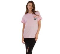 AC/DC Women's Hells Bells Gradient Cotton Boyfriend T-Shirt in Baby Pink | Size: Medium AC/DC Baby Pink M