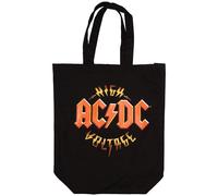 AC/DC Women's High Voltage Ex-Tour Back Print Tote Bag in Black AC/DC Black One Size