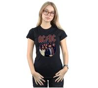 AC/DC Women's Highway To Hell Circle Cotton T-Shirt in Black | Size: Large AC/DC Black L
