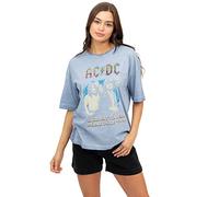 AC/DC Women's Highway to Hell Tour T-Shirt, Blue, X-Large