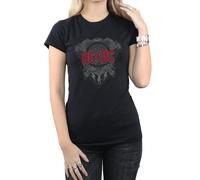 AC/DC Womens/Ladies Black Ice Cotton T-Shirt BI521