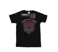 AC/DC Womens/Ladies Black Ice With Red Cotton Boyfriend T-Shirt BI5305