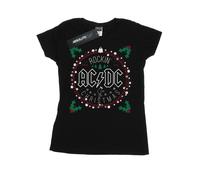 AC/DC Womens/Ladies Christmas Circle Cotton T-Shirt BI4487