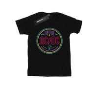 AC/DC Women's Circle Neon Boyfriend Fit T-Shirt Large Black