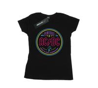 AC/DC Women's Circle Neon T-Shirt Medium Black