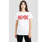 AC/DC Women's Logo Raglan T-Shirt, White | Size: Medium AC/DC White M