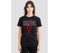 AC/DC Women's Plaid Bolt T-Shirt, Black | Size: 2XL AC/DC Black 2XL