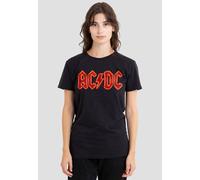 AC/DC Women's Pwr Up Logo T-Shirt, Black | Size: Small AC/DC Black S
