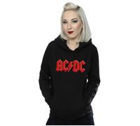 AC/DC Women's Red Logo Hoodie in Black | Size: 2XL AC/DC Black 2XL
