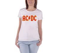 AC/DC Ladies T-Shirt Logo (Retail Pack) White