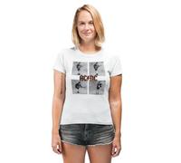 AC/DC Women's WOACDCRTS036 t Shirt, White, XXL