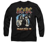 AC/DC World Tour '79 Mens Long Sleeve T Shirt, Black, S