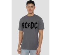 AC/DC Worn Logo T-Shirt, Charcoal AC/DC Charcoal XL