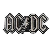 AC/DC Woven Logo Iron On Patch (One Size) (Silver)