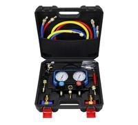 AC Diagnostic Manifold Gauge Set HVAC Refrigerant Charging Gauges With 5FT Hoses Adjustable Quick Coupler Real-time detection(Set A)