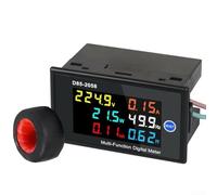 AC Digital Voltmeter Ammeter Panel Meter 0100A Measuring Voltage, Current, Frequency, Power Factor, Active Power and Energy (40-300V)