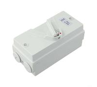AC Disconnect Switch 30A Outdoor Weatherproof Enclosure Pull Out Isolator for Air Conditioning Units Garden Patio Yard UK(35A)