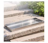 AC Drain Pan, 304 Stainless Steel Drip Tray with Drain Hose & Clamp, 15.7 to 39.4 Inch Size, 0.03 Inch Thickness for Air Conditioner Condensate