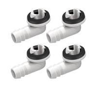 AC Drain Routing Connector Set, Four Elbow Fittings with Molded Bodies, 90 Degree Turn Design for Replacement Line Work, Compact Use Condensate Tubing Connector Elbow Drain Line Adapter Ac Hose Part