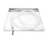 Ac Drip Pan with Hose, Air Conditioner Outdoor Unit Water Tray, 40x40cm Square Drain Pan, 2m/6.5ft Universal Drain Hose, Air Conditioner Accessories