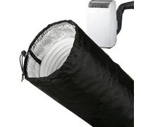 AC Exhaust Duct Cover with Thermal Barrier Texture, Energy Efficient Design, Fits 5in, Cuts Power Bill(Black)
