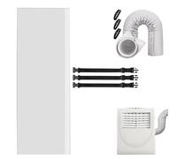AC Exhaust Hose Insulation Sleeve - 140cm Long, Thick 3-Layer Cover for 5-6.26" Easy Wrap-On Design with Bands(White)