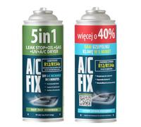 AC FIX 5-in-1 - R134a + R134a XL 470g Refrigerant for Car Air Conditioning with Oil, Sealant, UV Dye, Desiccant - Quick Application - Protects the Compressor