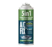 AC FIX 5-in-1 - R134a XL Refrigerant for Car Air Conditioning with Oil, Sealant, UV Dye, Desiccant - Quick Application - Protects the Compressor