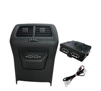 AC Grille Vent Panels For VW For Golf 7 7.5 For MK7 For MK7.5 For GTI For GTD For Line 2013-2020 Rear Seat AC Armrest Air Outlet Vent Grill Trim(Double USB)