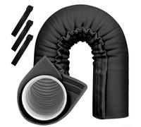 AC Hose Insulation Sleeve for Portable Units - Energy Saving Exhaust Hose Cover 150x54cm - Fits 5 to 5.9 Inch Diameter Duct Vents - Grey(Black)
