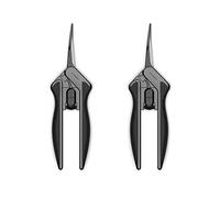 AC Infinity 16cm Stainless Steel Curved Pruning Shear 2-Pack, Lightweight Ergonomic Design, Curved Precision Blades with Nonstick Titanium Coating for Gardening, Hydroponics, Grow Tents, 6-Inch