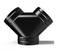 AC Infinity 3-Way Duct Splitter, 6 x 6 x 6” Exhaust Pipe Splitter Y Connector, for Indoor Growing Tents Dryer Vent Hoses