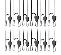 AC Infinity, Adjustable 1/8” Rope Hanger, Heavy-Duty Stainless Steel Gears Ratchets, 150 lbs Weight Capacity, 6 Pairs