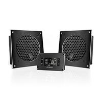 AC Infinity AIRPLATE T8, Quiet Cooling Dual-Fan System 6" (16 cm) with Thermostat Control, for Home Theater AV Cabinets