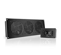 AC Infinity AIRPLATE T9, Quiet Cooling Fan System with Thermostat Control, for Home Theater AV Cabinets
