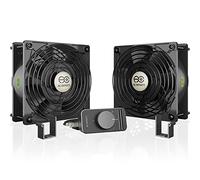 AC Infinity AXIAL S1238D, Dual 120mm Muffin Fan with Speed Controller, UL-Certified for Doorway, Room to Room, Wood Stove, Fireplace, Circulation Projects