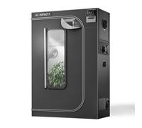 AC Infinity CLOUDLAB 642 Advance Grow Tent, 4x2 with Thicker 1 in. Poles, Higher Density 2000D Diamond Mylar Canvas, Controller Mount for Hydroponics Indoor Growing, 48” x 24” x 61"”