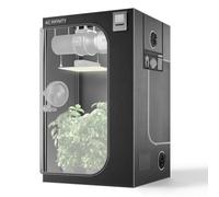 AC Infinity CLOUDLAB 844 Advance Grow Tent, 48”x48”x80” Thickest 1 in. Poles, Highest Density 2000D Diamond Mylar Canvas, 4x4 for Hydroponics Indoor Growing