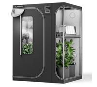 AC Infinity CLOUDLAB 864D 2-IN-1 Advance Grow Tent 5x4, Thickest 1" Poles, 2000D Mylar Canvas, Lab-Tested Highest Reflectivity, Largest Zipper Window Controller Mount Plate 60" x 48" x 80" Indoor Grow