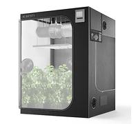 AC Infinity CLOUDLAB 866 Advance Grow Tent 5x5, 150x150x200cm Thickest 2.5cm Poles, Highest Density 2000D Diamond Mylar Canvas, Controller Mount for Hydroponics Indoor Growing, 60"x60"x80"