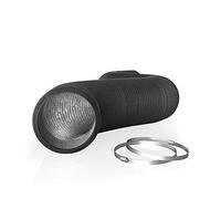 AC Infinity Flexible 300mm Aluminum Ducting, Heavy-Duty Four-Layer Protection, 2.4m Long for Heating Cooling Ventilation and Exhaust, 12" Ducting, 8 ft. Long