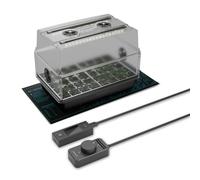 AC Infinity Humidity Dome, Germination Kit with Waterproof Seedling Mat and Dimmable LED Grow Light Bars, Vented Height Extension Panels, for Indoor Gardening, Seed Starting, Plant Cloning (Full Kit)