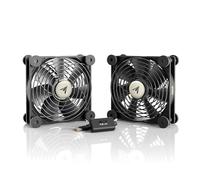 AC Infinity MULTIFAN S7, Quiet Dual 120mm USB Fan, UL-Certified for Receiver DVR Playstation Xbox Computer Cabinet Cooling