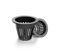 AC Infinity Net Cups 5cm Heavy Duty Garden Slotted Net Pots with Wide Lip Rims, 50-Pack Black Bucket Basket for Indoor Outdoor Growing, Orchids, Aquaponics, Hydroponics, 2-Inch