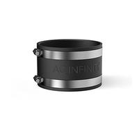 AC Infinity Noise Reduction Clamp 4-Inch, Duct Coupler with Stainless Steel Clamps, Flexible Rubber Coupling for Inline Fans and Carbon Filters in Growing and HVAC