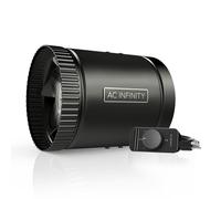AC Infinity RAXIAL S6, Inline Booster Duct Fan 6” with Speed Controller - Low Noise Inline HVAC Blower Can Fan for Basements, Bathrooms, Kitchens, Workshops