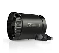 AC Infinity RAXIAL S6, Inline Booster Duct Fan 6” with Speed Controller - Low Noise Inline HVAC Blower Can Fan for Basements, Bathrooms, Kitchens, Workshops