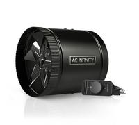 AC Infinity RAXIAL S8, Inline Booster Duct Fan 200mm with Speed Controller - Low Noise Inline HVAC Blower Can Fan for Basements, Bathrooms, Kitchens, Workshops, 8-Inch